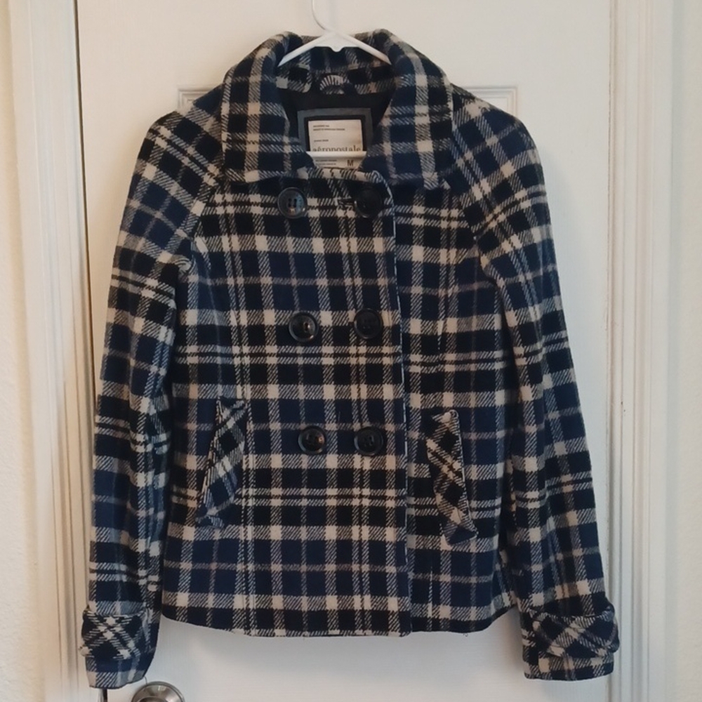 Aeropostale Plaid Double-Breasted Women's Jacket